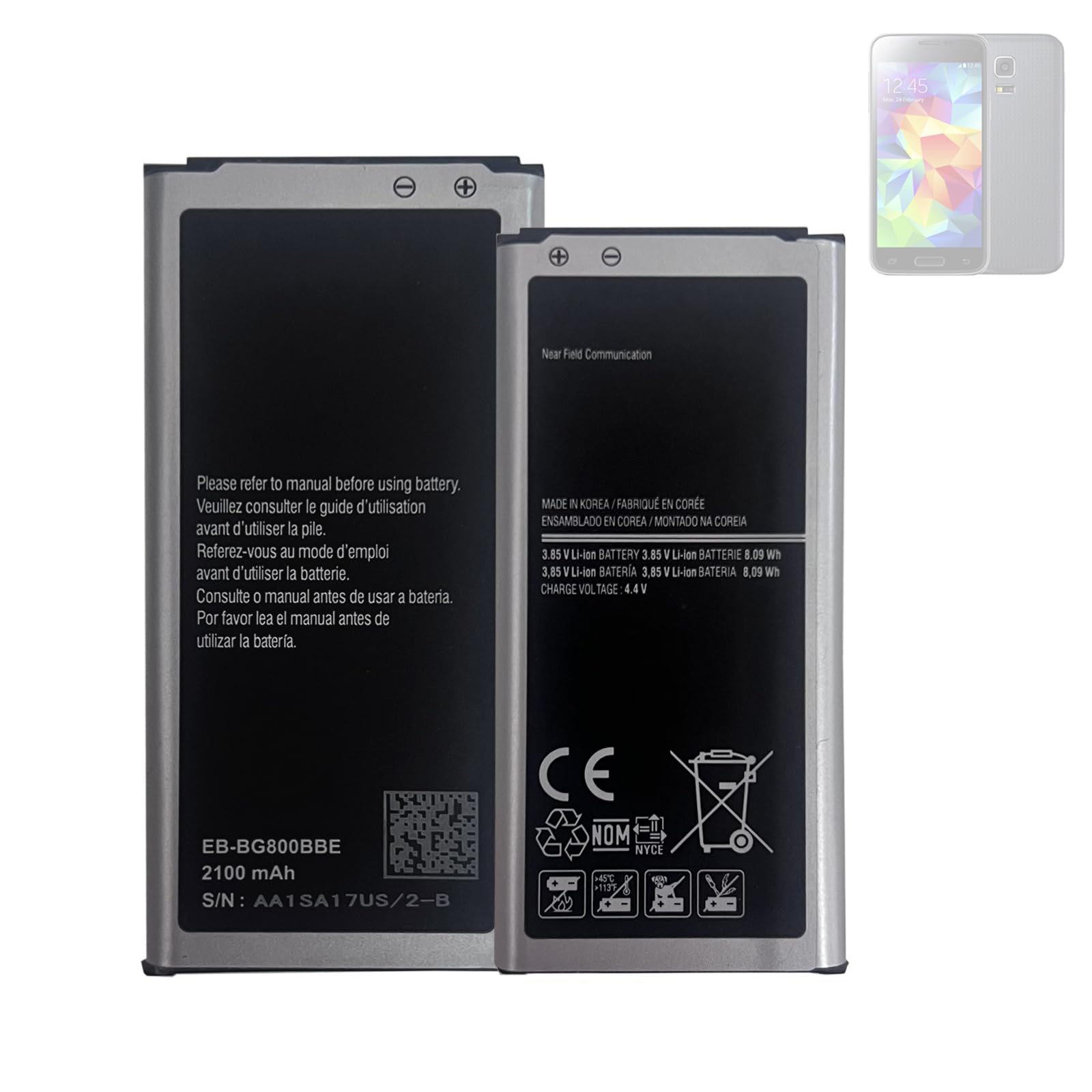 HIGHAKKU Ersatzakku Batterie EB-BX306GBY kompatibel mit Gala