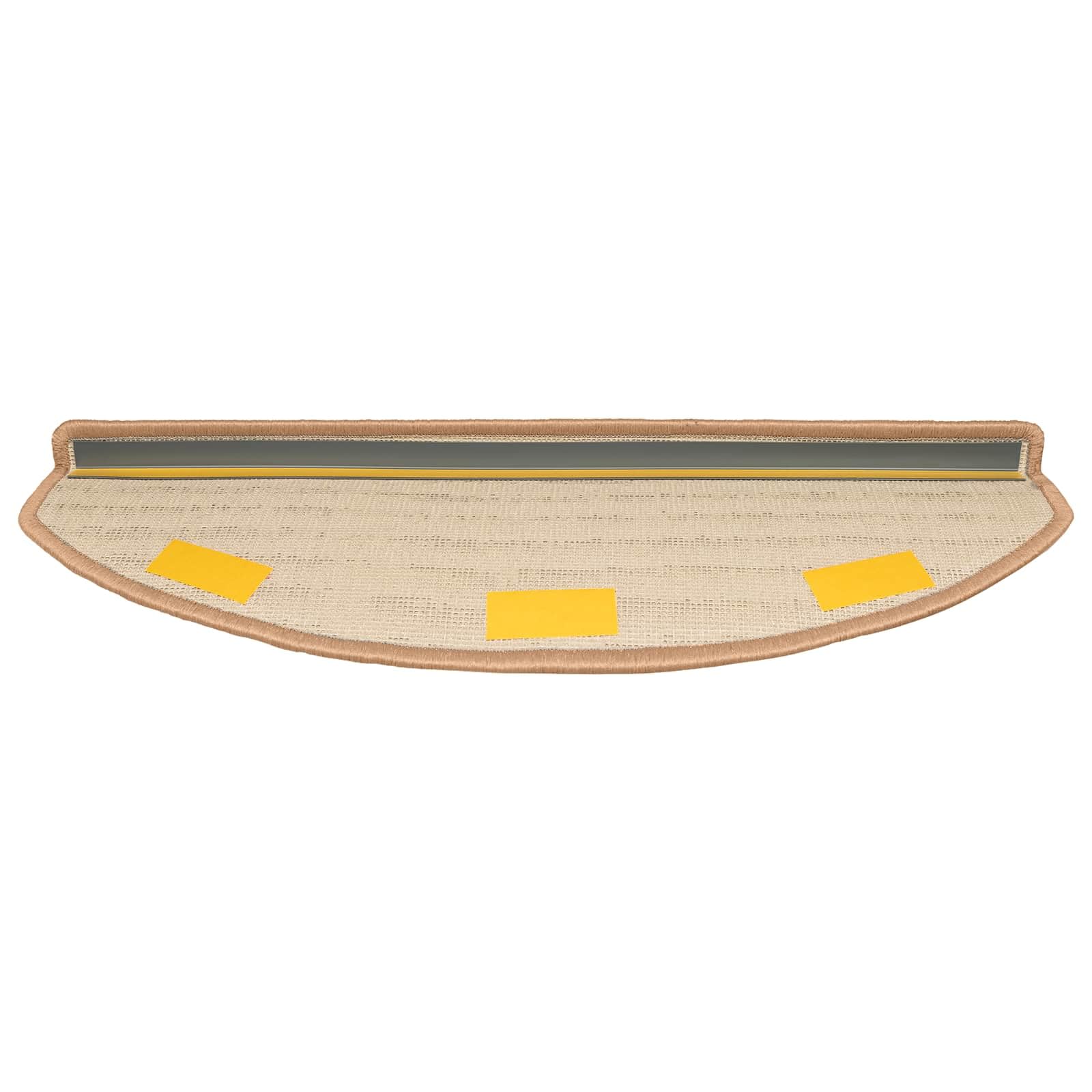 Tappetini autoadesivi per gradini 15 pz 80 x 24,5 x 3,5 cm beige