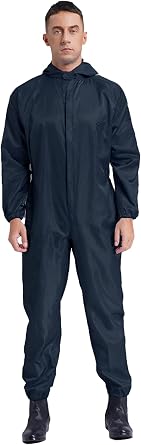 Mens Work Overall Anti-Static Dustproof Coveralls Nylon Jumpsuit Long Sleeve Spray Bodysuit