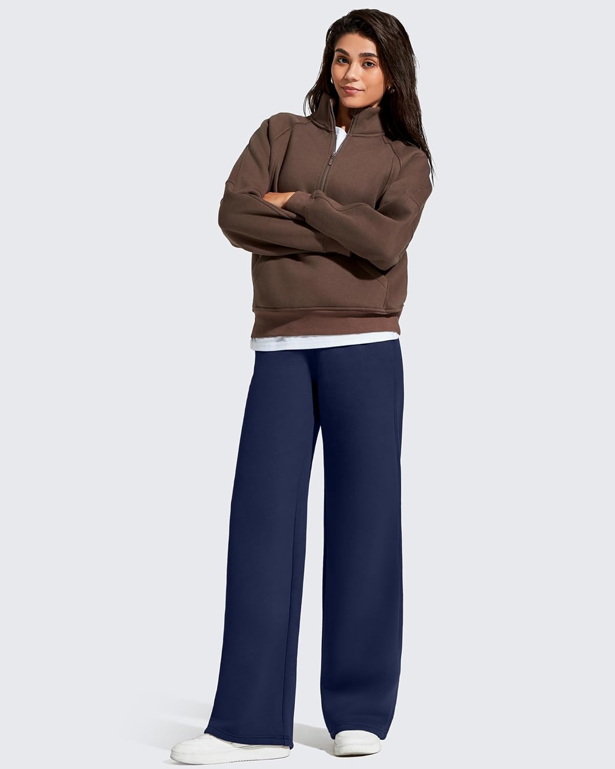 G4Free Flurrylux Fleece Lined Sweatpants Women Cotton Thermal Warm Wide Leg Pants with Pockets - Image 5