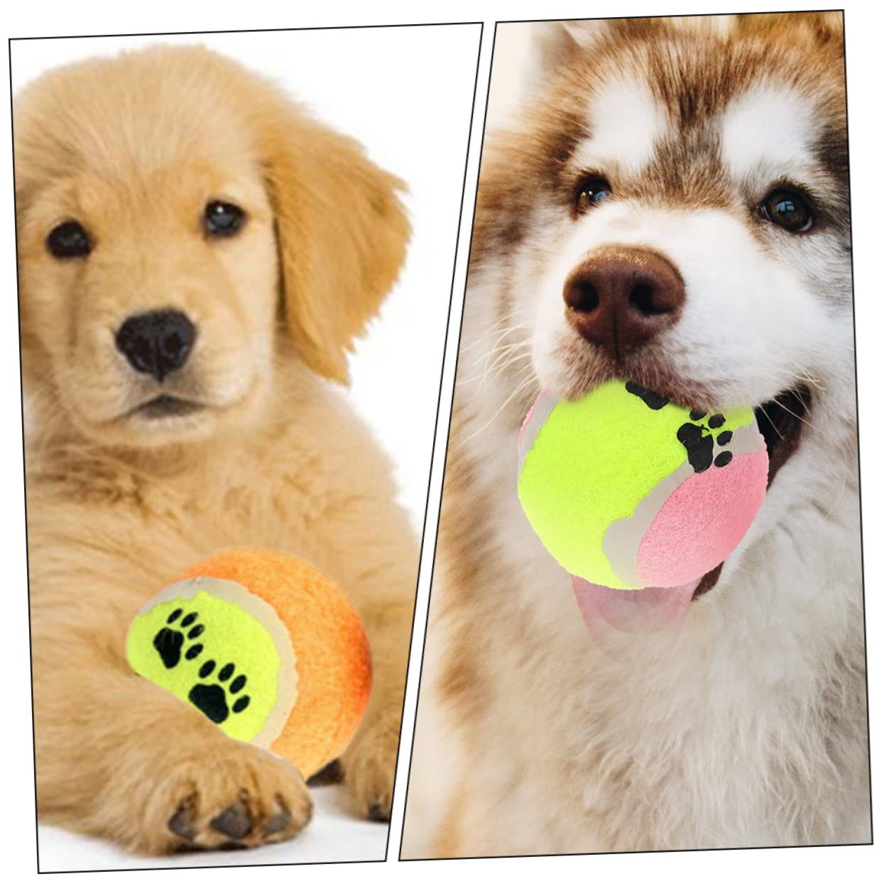 YARNOW 16pezzi Palline Per Cani Giocattoli Per Cani Piccoli Palline Rimbalzanti Per Allenamento e Gioco Colori Misti Resistente Ai Morsi Divertimento Interattivo Per Cuccioli e Adulti