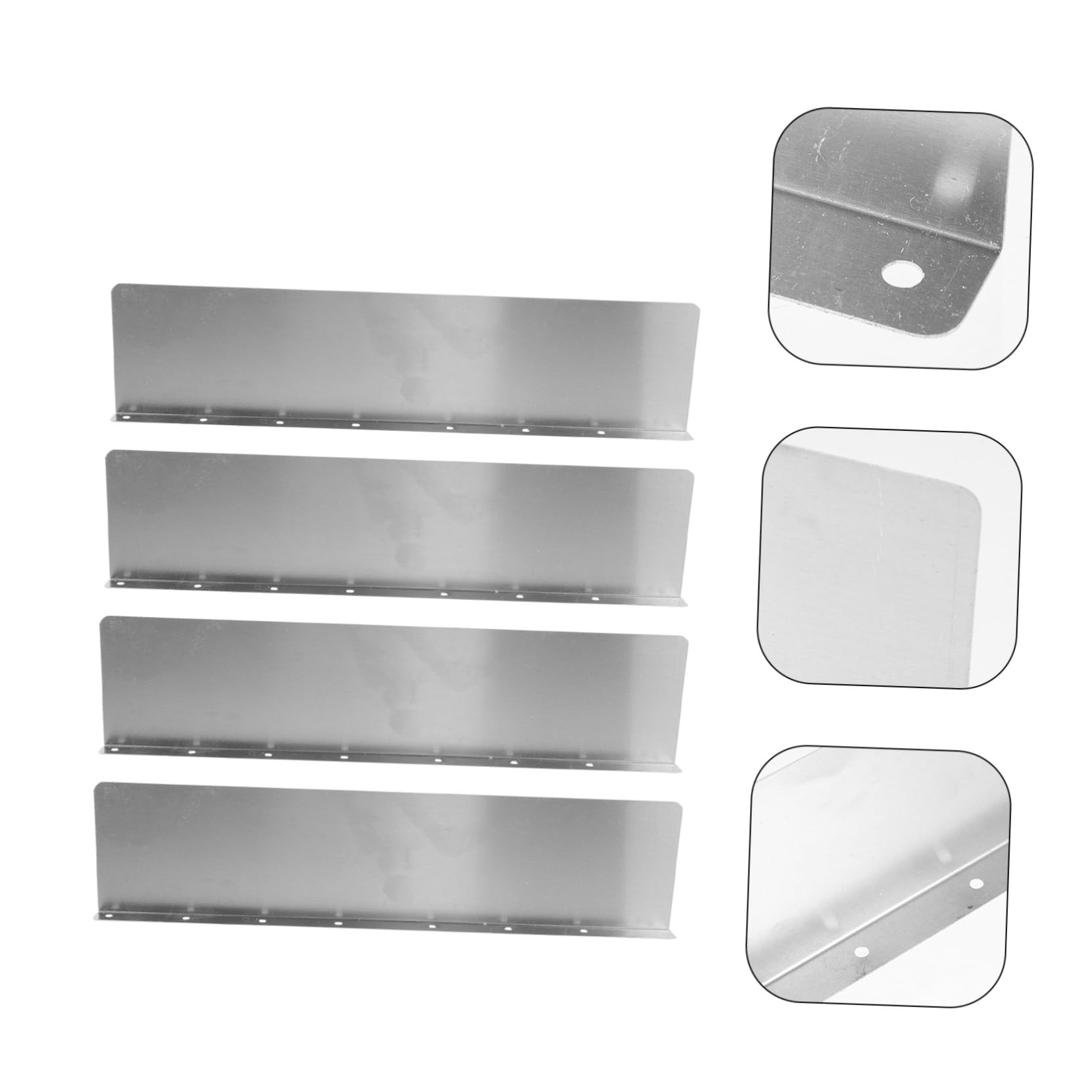 Protector contra Salpicaduras Fácil de Instalar de Canalones de Hierro Plata Paquete de 4 Piezas para Protección y Adecuado para Varios Ángulos de Techo