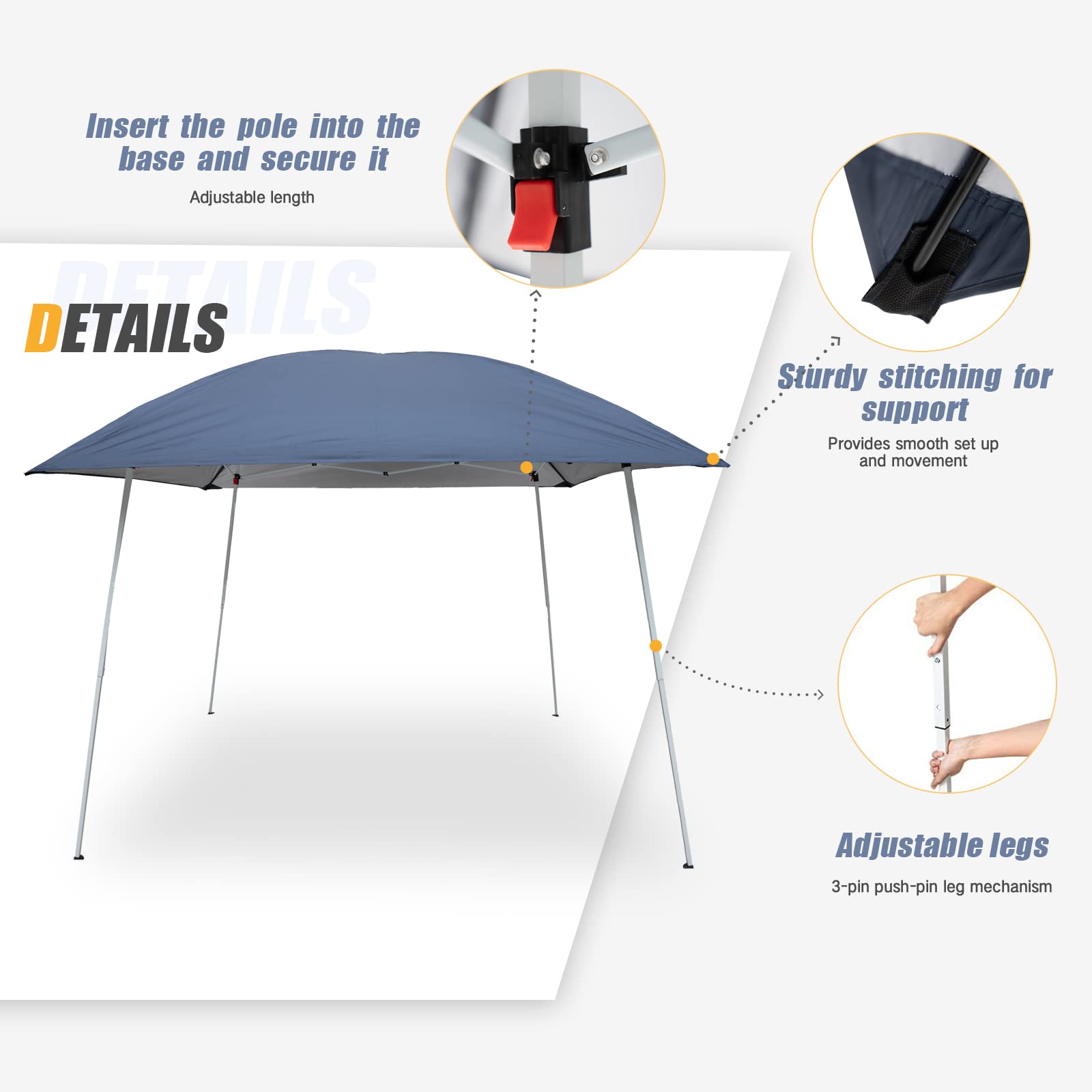WOLTU Pop-Up Pavillon 3x3m Anthrazit, Wasserdicht & Produktbild-Vorschau 7