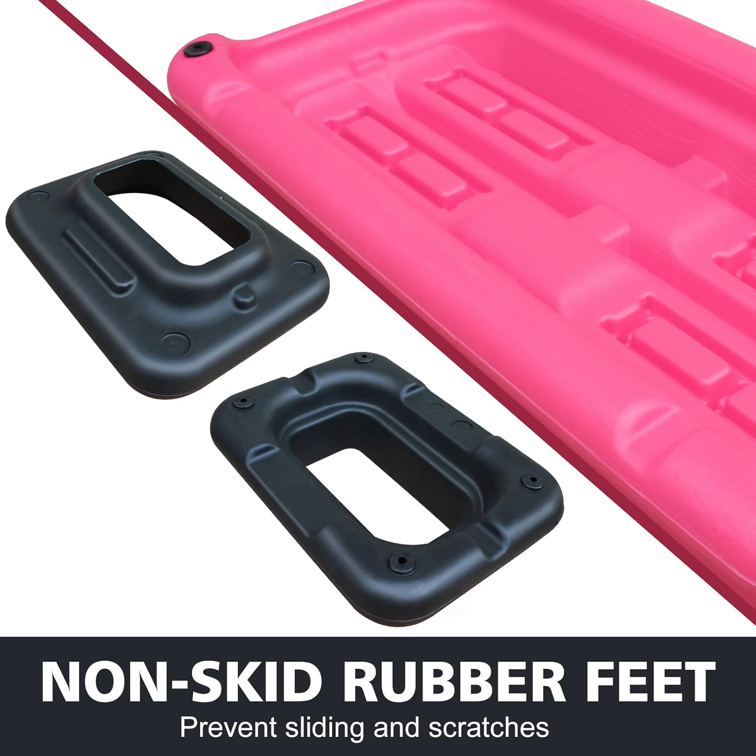 Adjustable Aerobic Step Platform Trainer, Pink and Black, 30x13.8 Inch, with 4 Risers, Non-Skid Rubber Feet