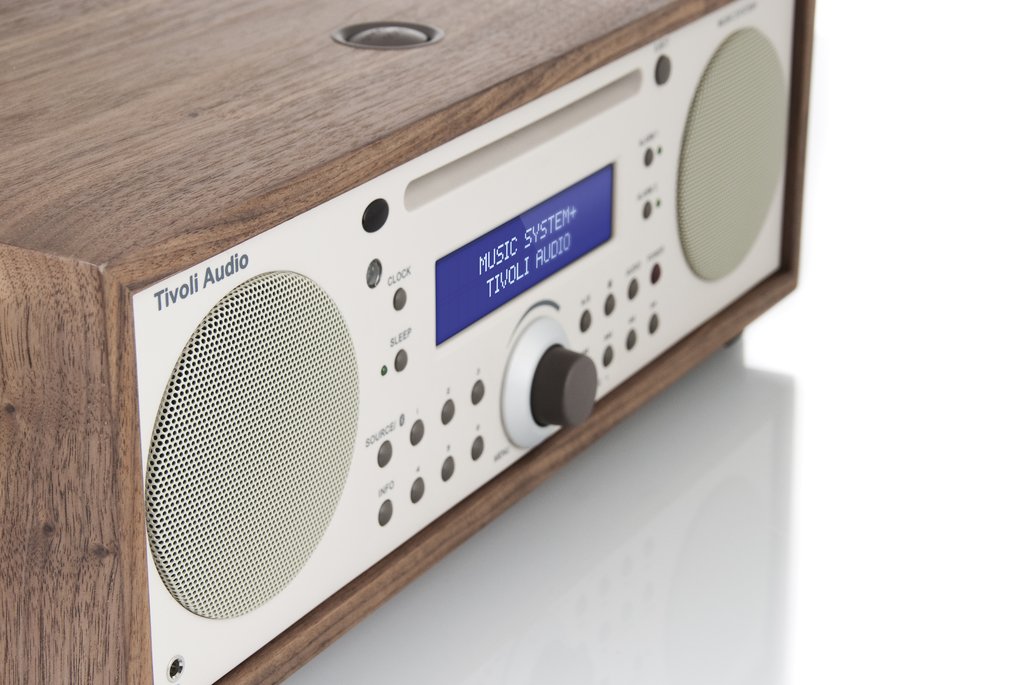TIVOLI Audio MUSIC SYSTEM + - Chaine Hifi Bluetooth - Enceinte Compacte Puissante - Lecteur CD Stereo - Radio DAB+/FM - Mini Chaîne Hi-fi Vintage - Enceinte Design Haut de Gamme - Bois Beige