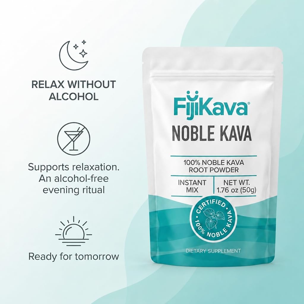 FijiKava Instant Kava Kava Powder 50g – Premium Kava Root Powder with High Kavalactone Content – Natural Relaxation Aid for Calmness, Stress Relief, and Sleep Support – Easy-to-Mix — Amazon image 4