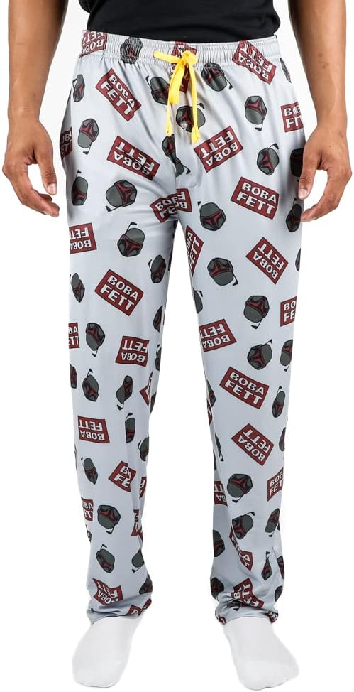 Star Wars Movie Series All Over Print Men's Grey Sleep Pajama Pants - Image 3