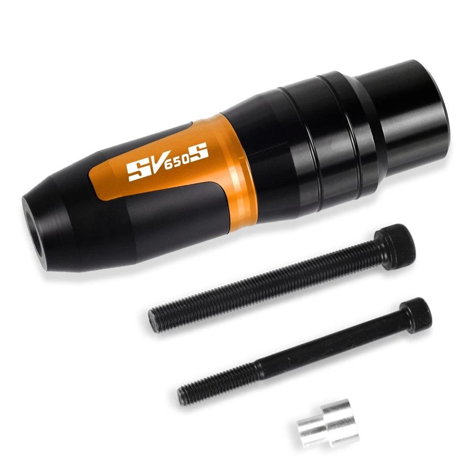 Ochrona Przed Upadkiem Motocykla Wydechowy Crash Pady Suwaki Wydechowe Protector CNC Dla SUZUKI SV650 SV650S SV 650 S 1999 2015 (Color : Orange sV650S)