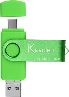 Kavolen 3in1 128GB High Speed Photo Backup Flash Drive Memory Stick for PC/Laptop/Android Phones.Photo Memory Stick for Samsung Galaxy,LG,Google Pixel,Hua Wei,Moto,One Plus etc(for Android Phones)