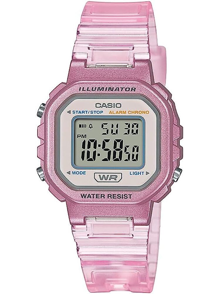 Casio LA-20WHS-4ADF Girls Watch, Digital Translucent Band
