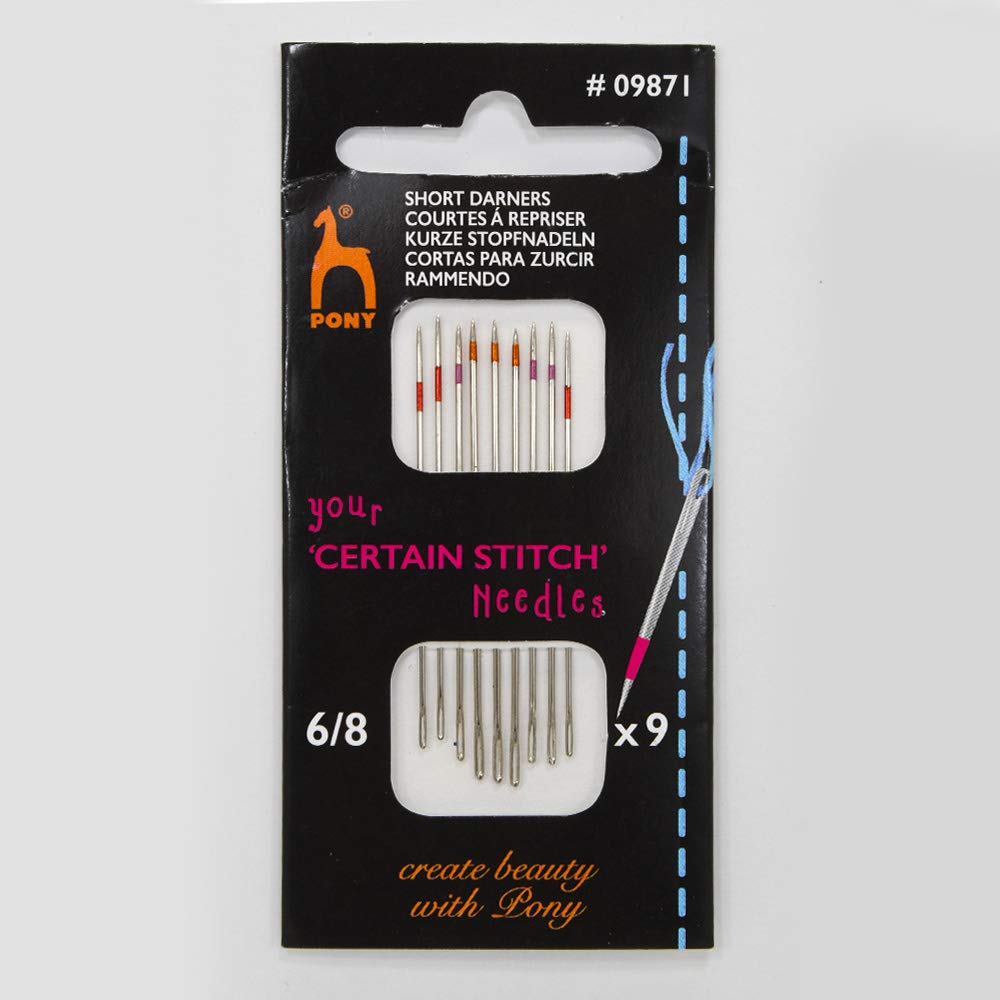 Short Darners Hand Sewing Needles - 45144, Grey