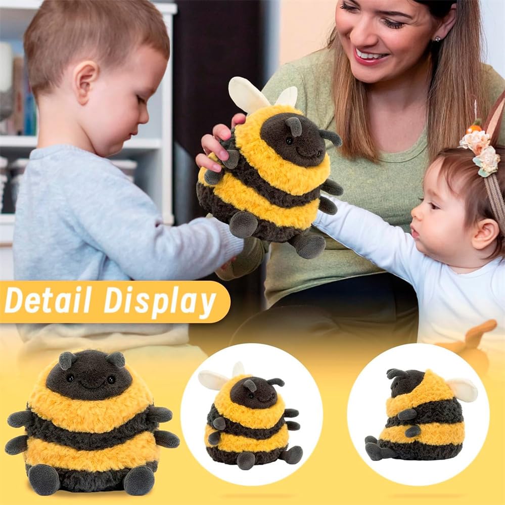 Générique 16 cm Biene aus Plüsch, Hummel, kleines Plüschtier, Biene, Insekt, Spielzeug für Kinder und Babys