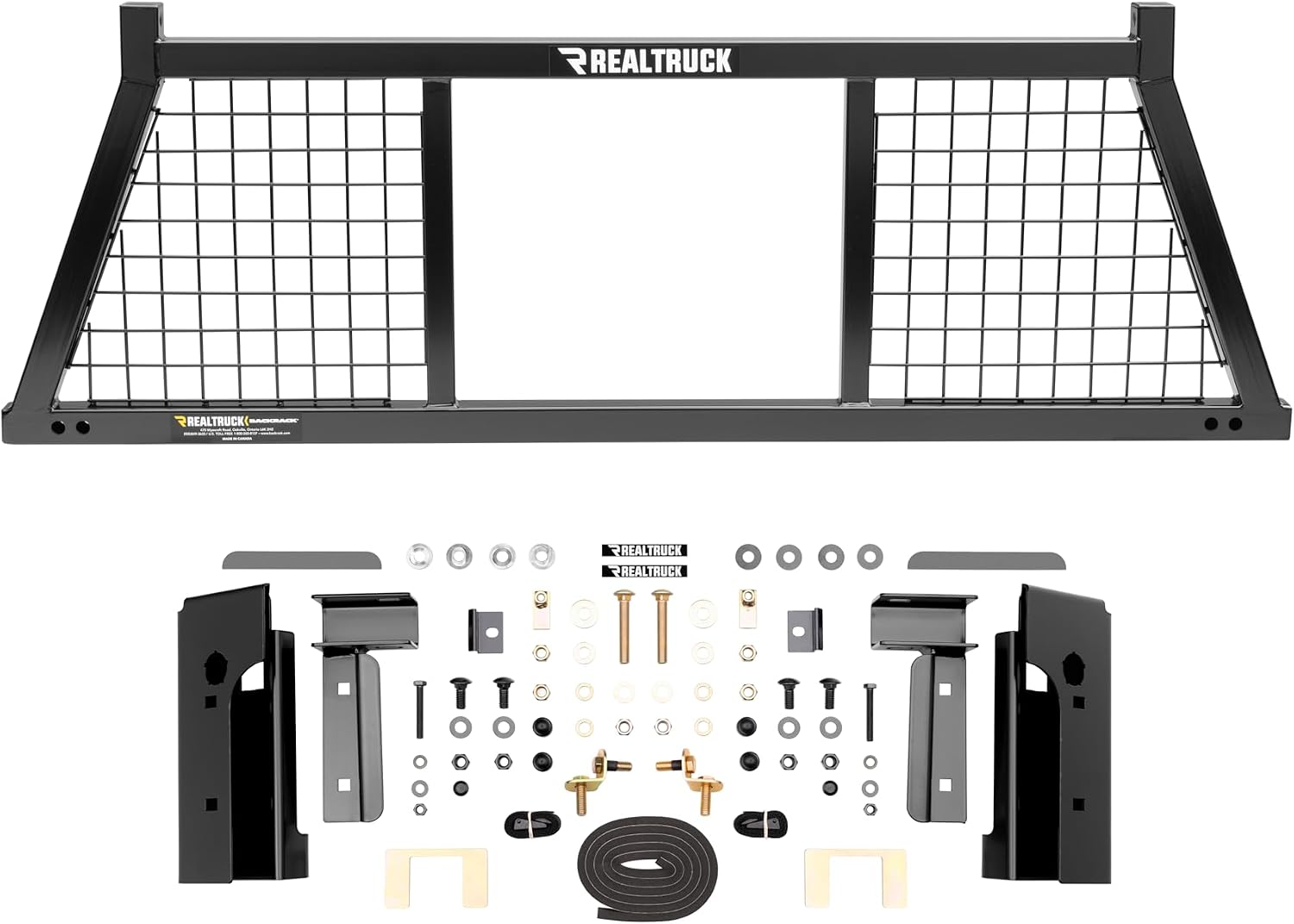 RealTruck Backrack SRX Rack Frame + Hardware Kit for use w/ 31" Toolbox, Combo | Black, No Drill | SRX900 & 30123TB31 | Fits 2015-2025 Ford F-150