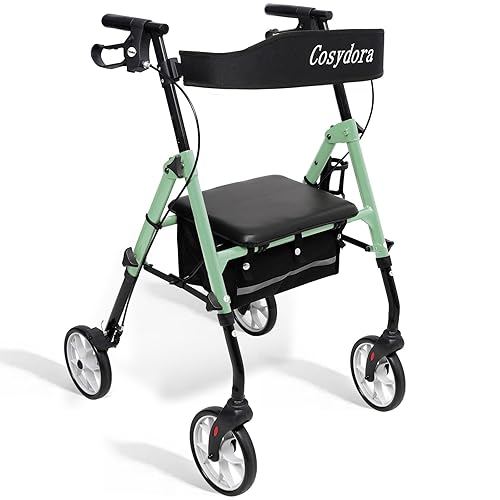 Cosydora R402 Rollator Walkers for Seniors with Seat, 13.6 lbs