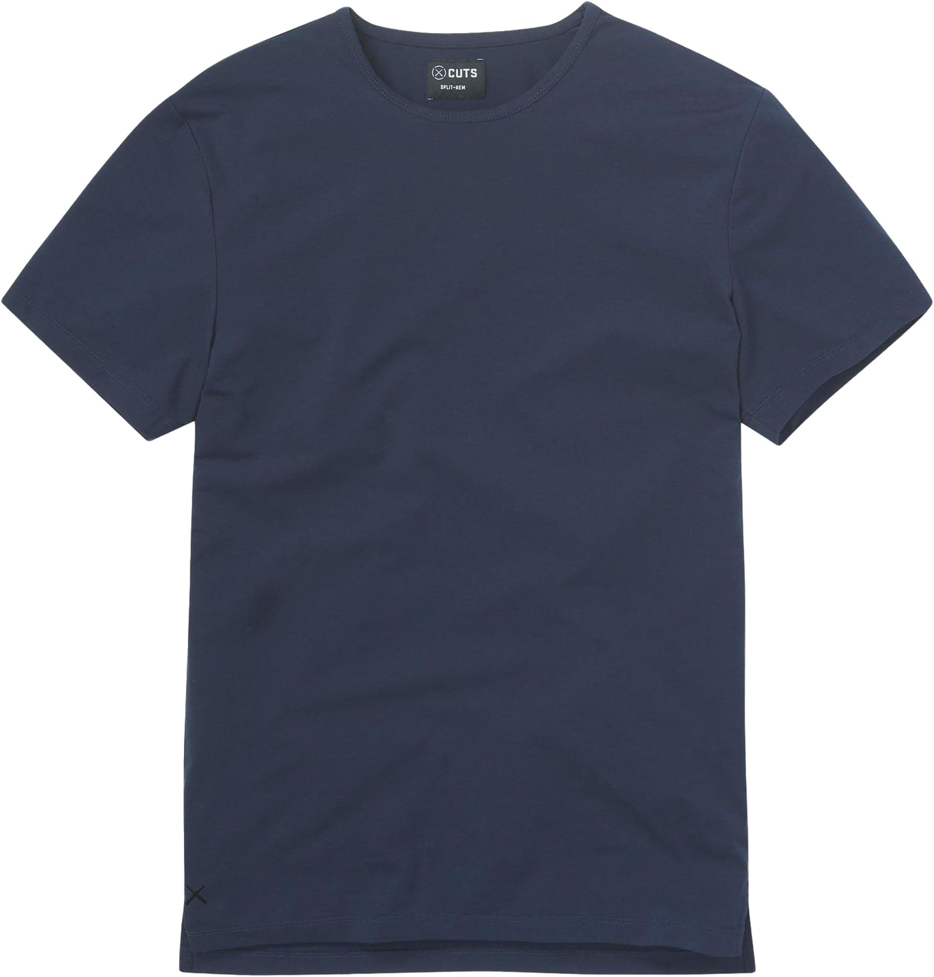 CutsClothing Men's Premium AO Crew Neck Casual Short Sleeve T-Shirt | Classic Split-Hem | PYCA Pro Soft Fabric