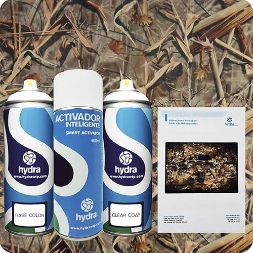 STARTER Kit Cubicatura Kit: Attivatore Spray 400 ml + colore di fondo + vernice + manuale di istruzioni+ pellicola cubicatura mimetico camo. Larghezza: 100 cm. Lunghezza: 200 cm (HCA-176)