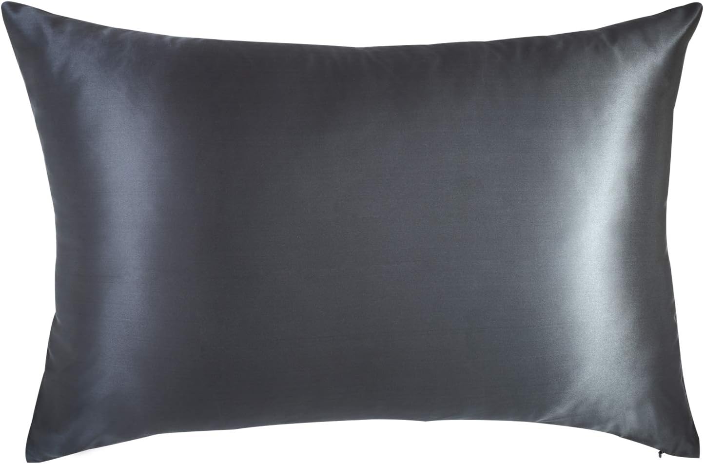 Bedsure 100% Mulberry Silk Pillowcase for Hair and Skin King Size (20x36 inches) Satin Pillowcase with Zipper Closure - Grey, 1 Pack