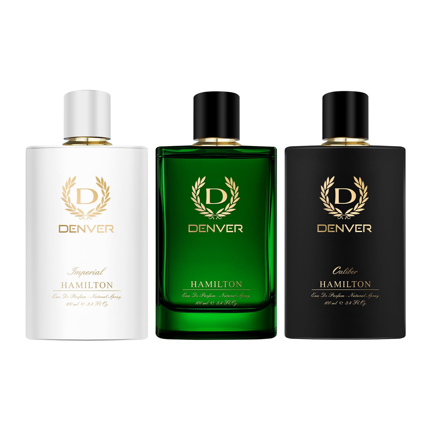Denver Hamilton, Imperial & Caliber Perfume For Men, 100 ML Each, - Image 1
