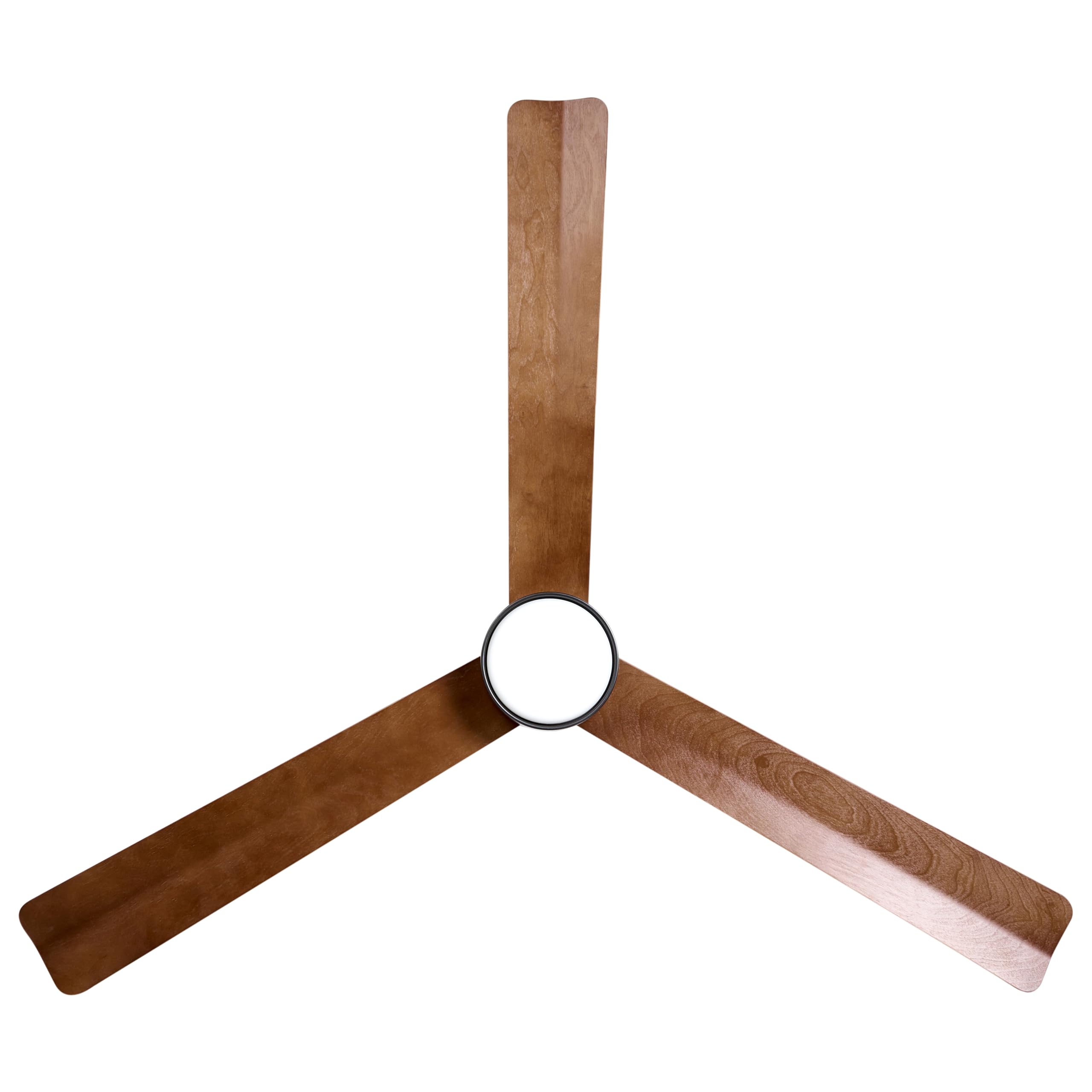 Beliani Ventilador de techo moderno con mando a distancia iluminación LED material sintético marrón Jeremy