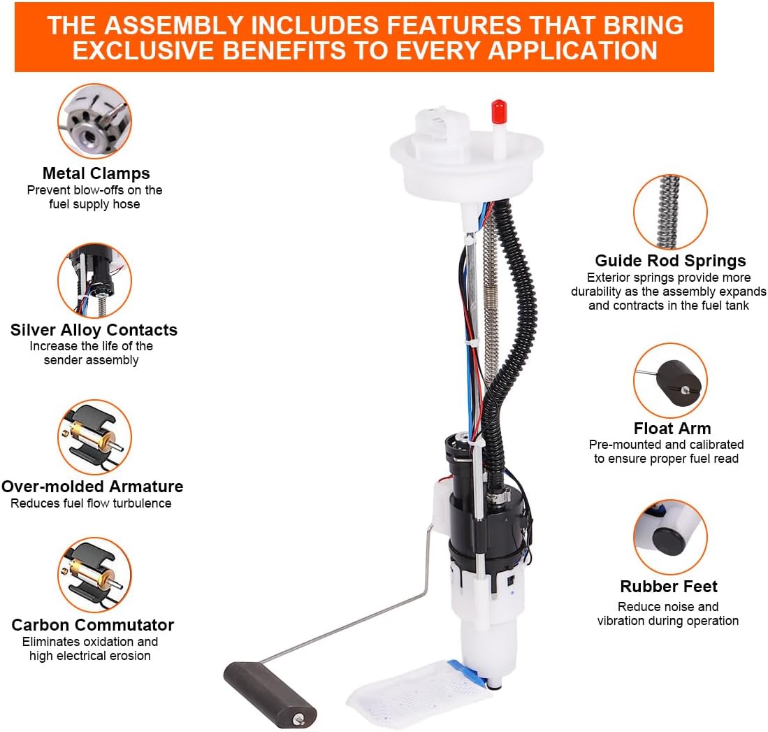 47-1012 Fuel Pump Module Assembly, For Polaris Ranger 4x4 800 EFI/XP 800 /CREW 800 2011-2012, OE: HFP-A3963
