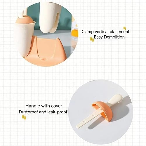 Miniatura 5 de Juego de 8 moldes para paletas para niños, moldes de silicona para hacer helados, moldes para helados, accesorios de cocina, fácil liberación, leche