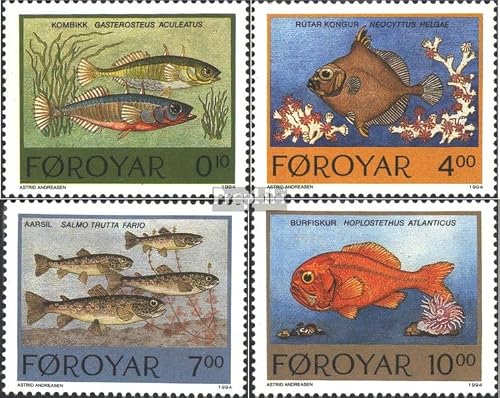 Prophila Collection Danemark - Îles Féroé 256-259 (expl.Ausg.) FDC Premier Jour Lettre 1994 Poissons locaux (timbres pour collectionneurs) Animaux aquatiques