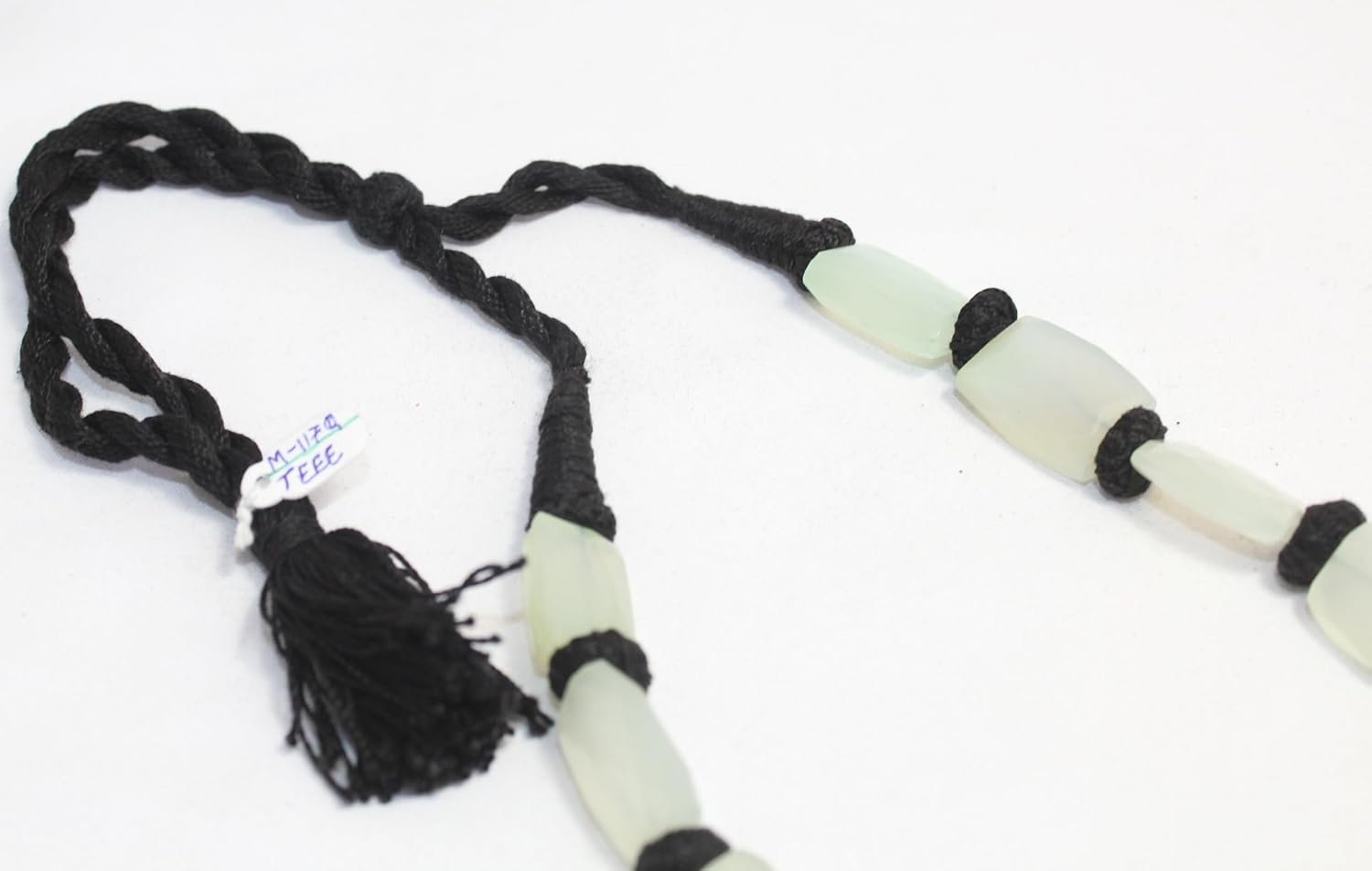 Rajasthan Gems Strand Necklace Chalcedony Beads Beaded Natural Gem Stone Gift Women D701