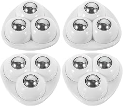 4pcs Caster Wheel Self Adhesive Caster Wheel 360° Swivel Wheels for Furniture, Small Appliance, DIY Modification Moving Table Heavy Duty Caster Wheels (White) (4)