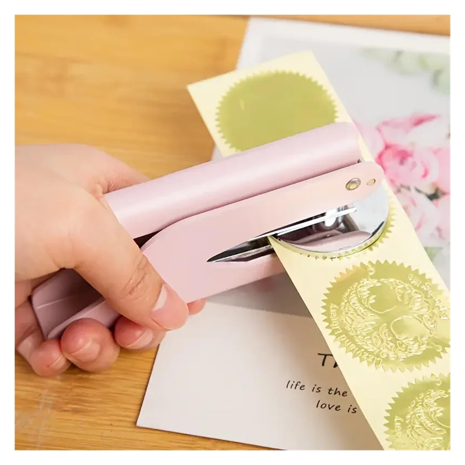 Tłoczona Pieczęć Księga Brajlowska Zaproszenie Na Ślub Logo Tłoczenie Papierowych Znaczków WyraźNe TłOczenie(Only stamp clip)