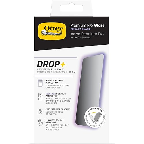 OtterBox iPhone 15 Pro MAX (Only) Premium Pro Glass Privacy Guard, Privacy Screen, Precision Fit, Flawless Touch Response, Easy Installation (ships in polybag, ideal for business customers)