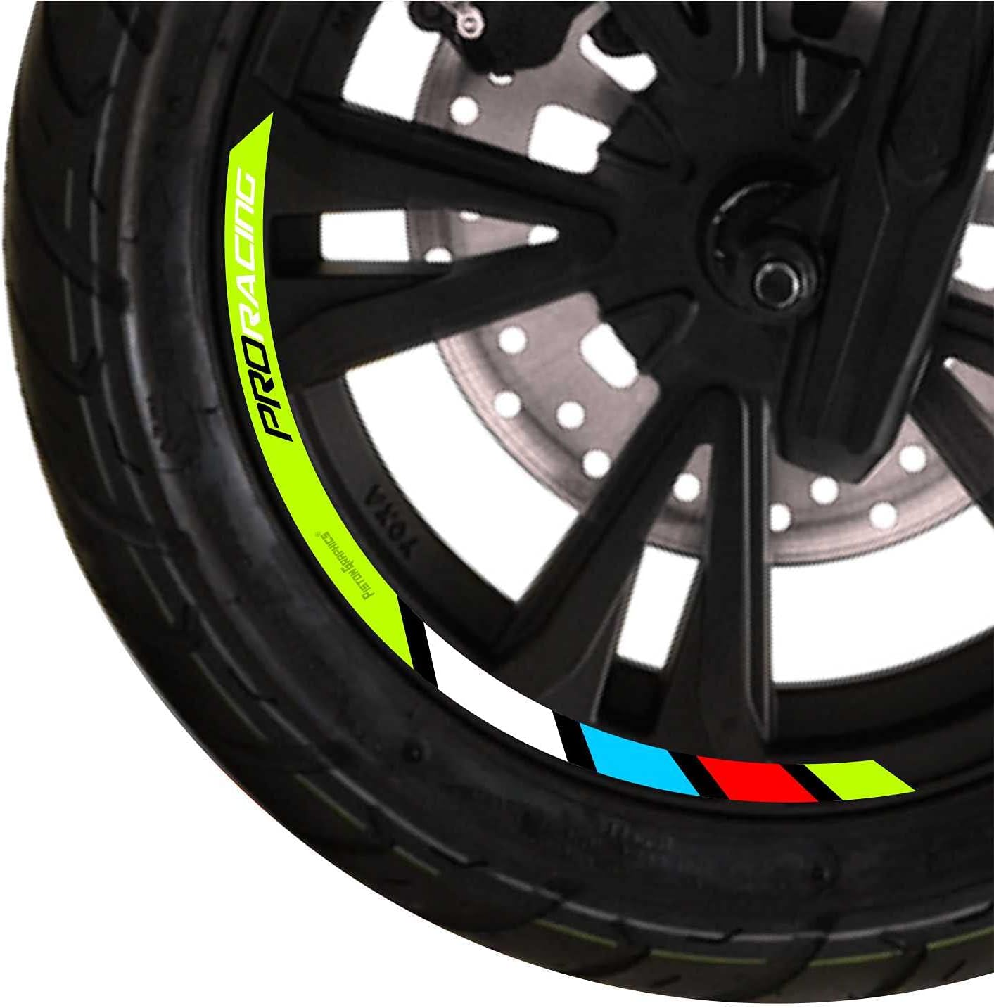 Neon Sticker Rims Piston Graphics Scooty Rim Stickers Kit Pro PGRacing Series in Neon ...