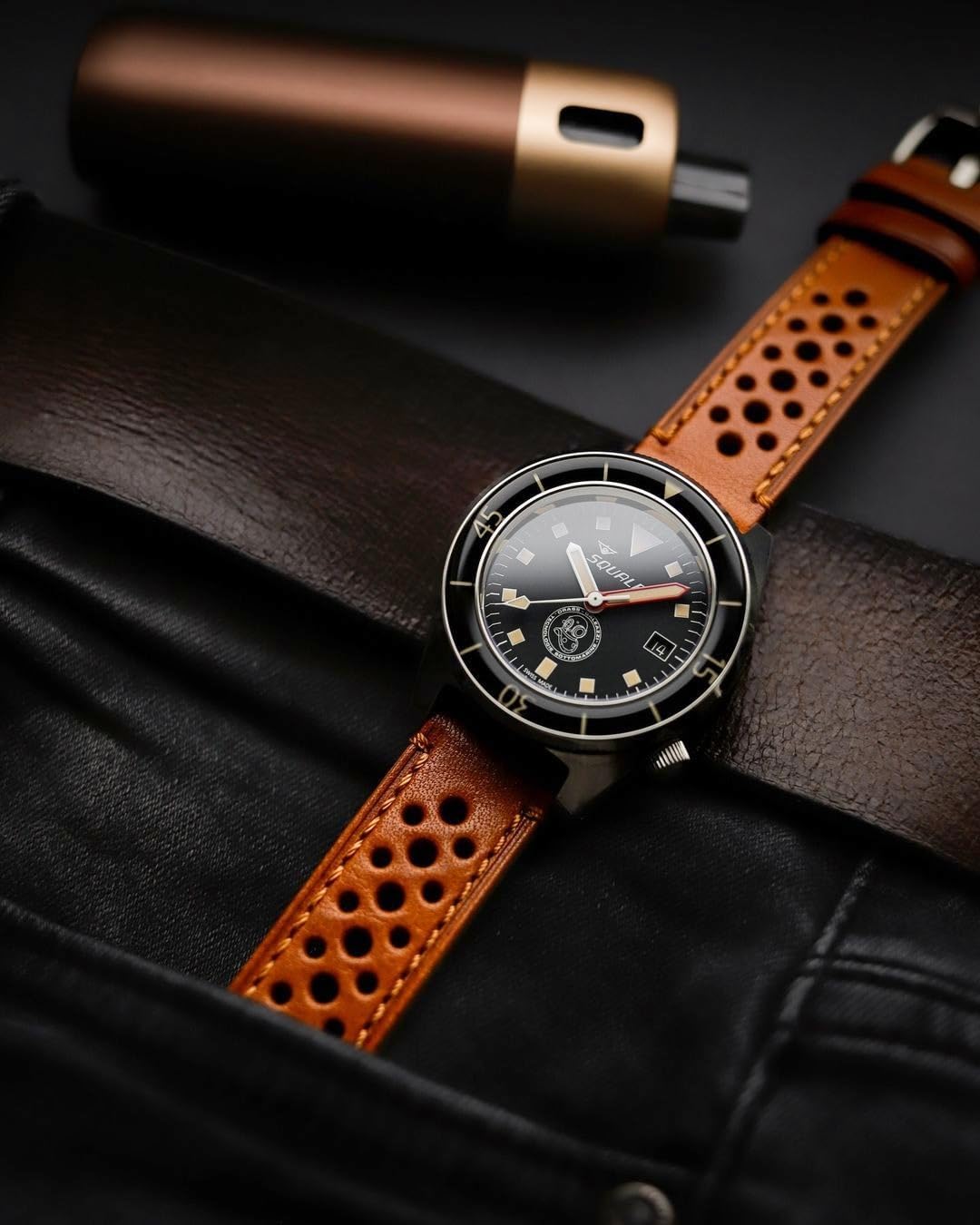 Quick Release Watch Band, Genuine Perforated Leather Watch Strap - Replacement 18 20 22 24mm Watch Bands for Women & Men - Stainless Steel Buckles - Compatible with Regular & Smart Watch Bands - Image 2