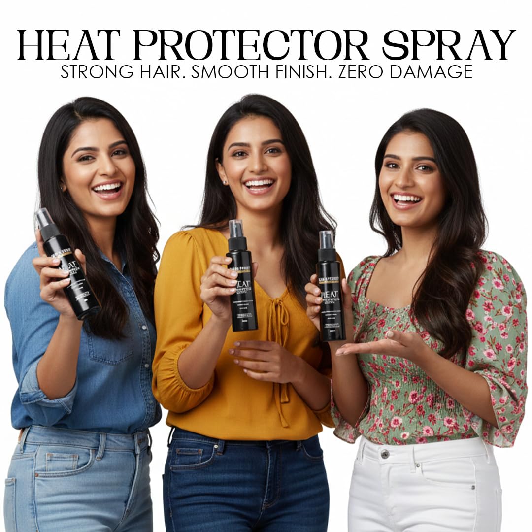 Hair Pure Heat Protector Spray | Hair Styling Spray for Women & Men | Heat Protection Spray for upto 230 °C | Less Breakage | Frizz Free & Damage Control | Heat Protection Spray (100Ml)