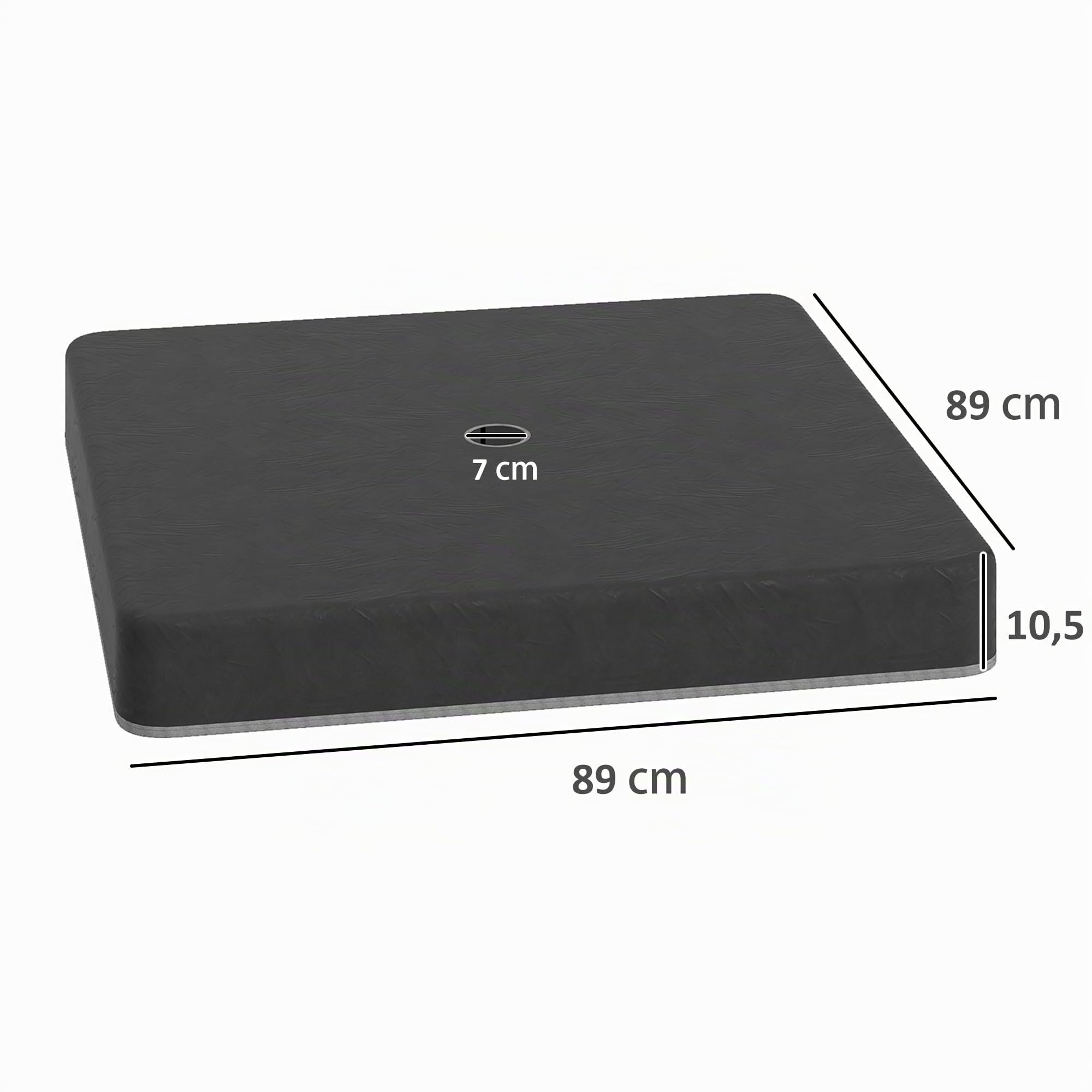 Outsunny Juego de 4 Pesas 80 kg para Base de Sombrilla de Voladizo Negro