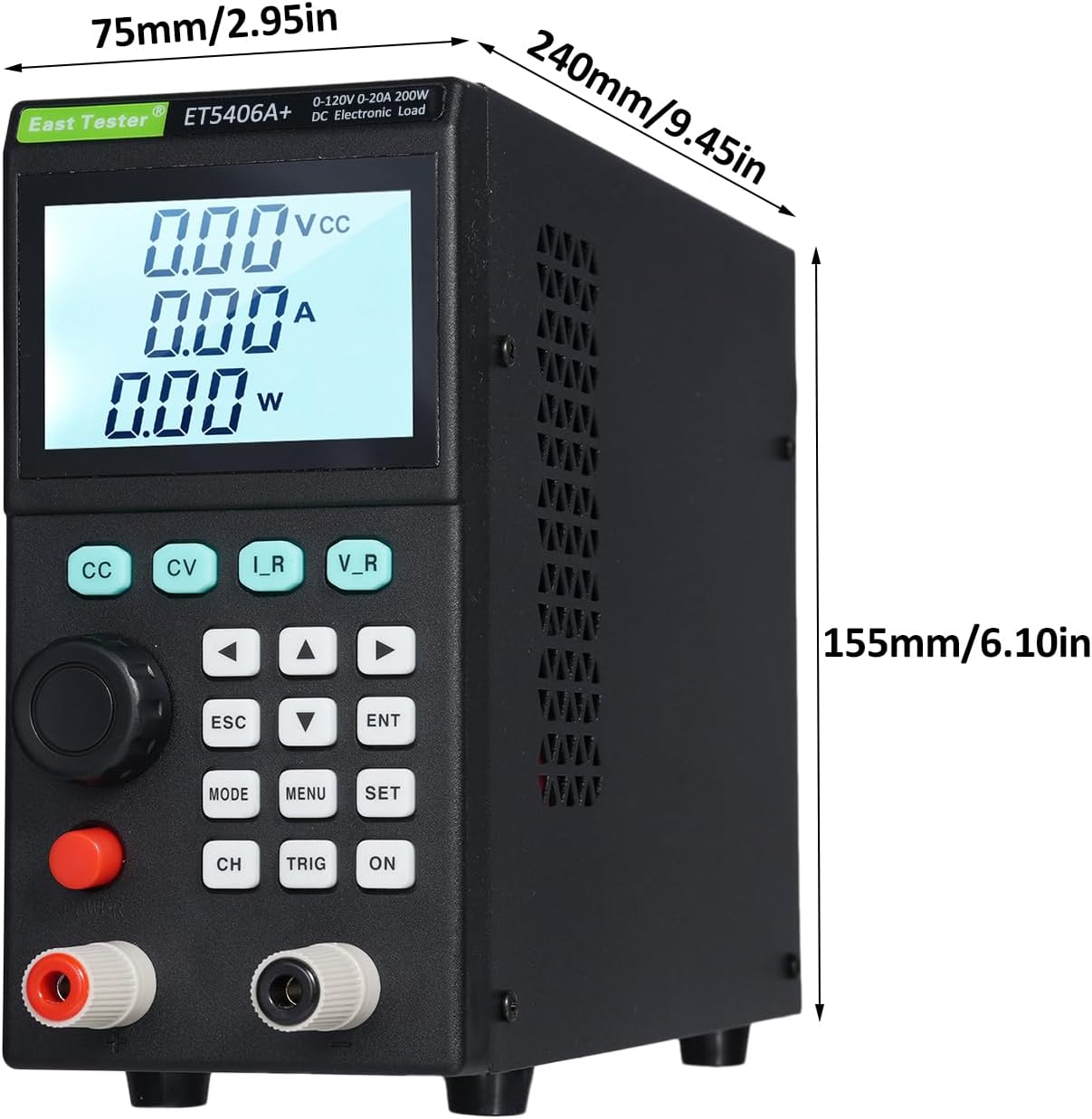 ET5406A+ 200W 0-120V 0-20A Programmable DC Electronic Load Tester 1mV/1mA Mini Battery Tester for CC/CV Test