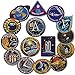13 Mission Collections Patch Official Space DIY Embroidered Costume Applique Badge Tactical Military Sew On Motorcycle Tags Emblem for Apollo Fans for Travel Backpack Hat Jacket