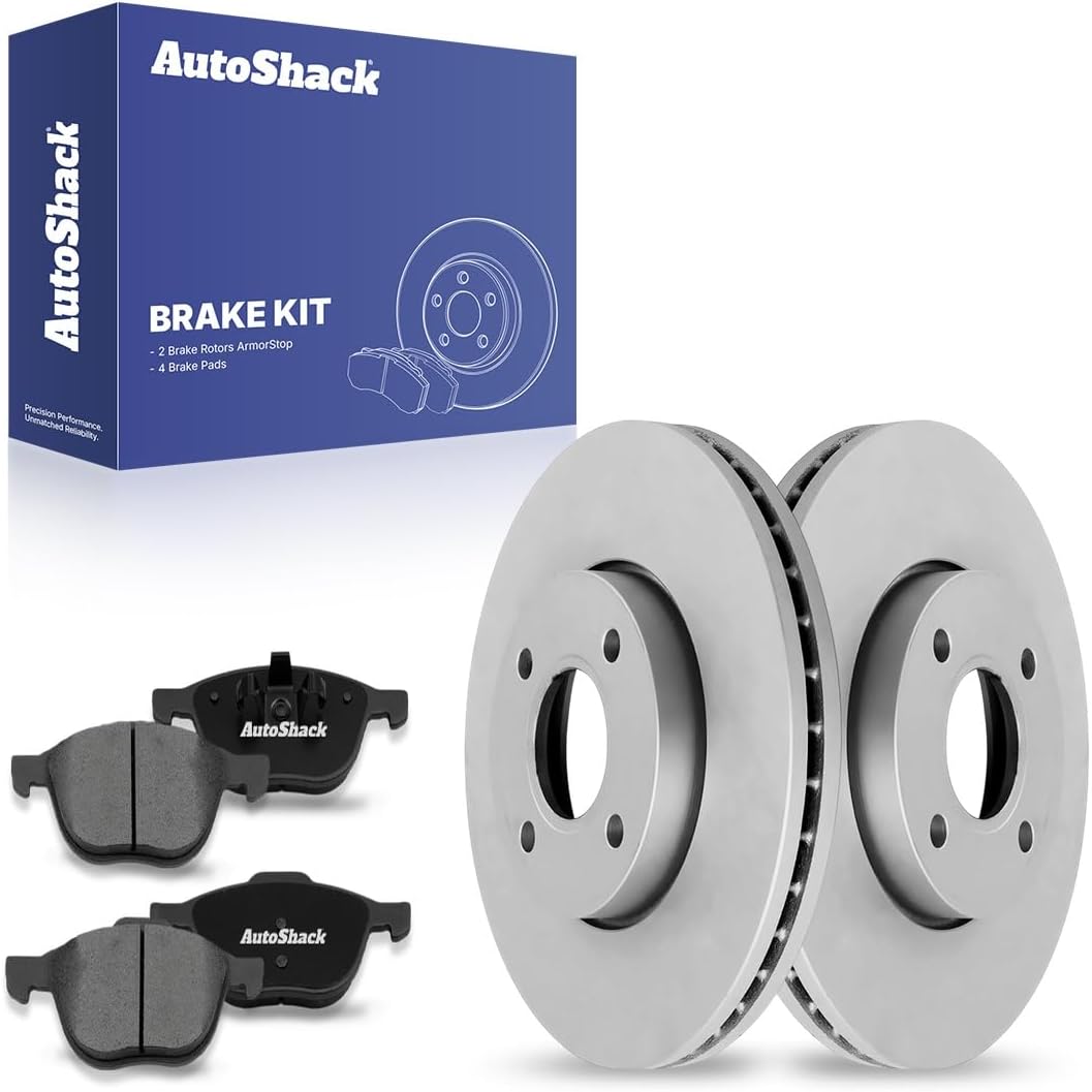 AutoShack Front Brake Rotors & Premium Pads for Ford, Focus 2005-2007, FWD L4 2.0L 2.3L - 10.94" (278 mm), 4-Lug
