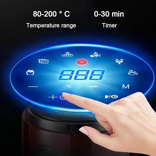 Miniatura 3 de Freidora de aire de 3.2 L, freidora de aire eléctrica sin aceite para cocinar saludable y baja en grasa con control de temperatura ajustable y