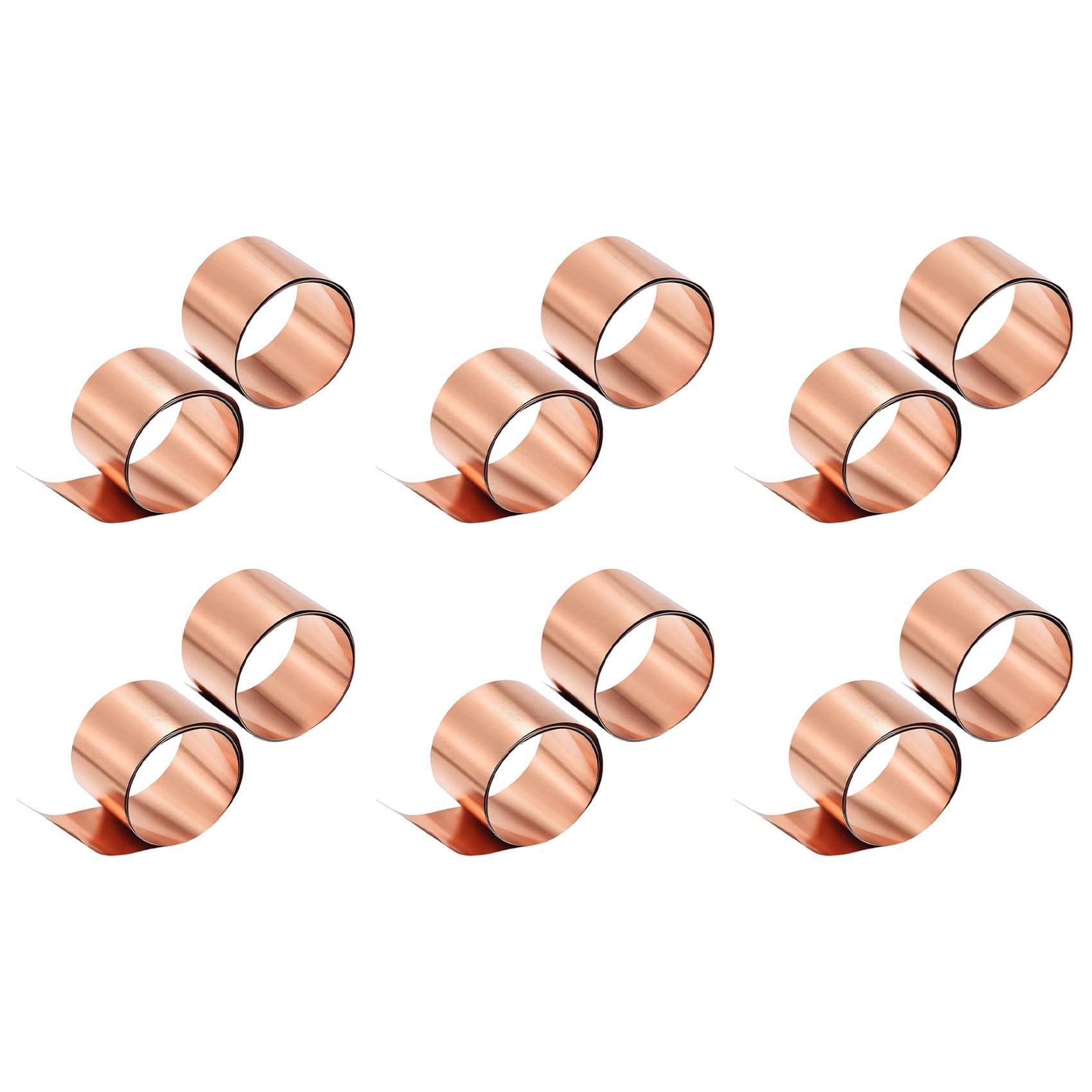 Jnchdghwa As Shown Copper Sheet Roll, Metal Foil Plate 1000Mm X 50Mm X 0.1Mm 12Pcs