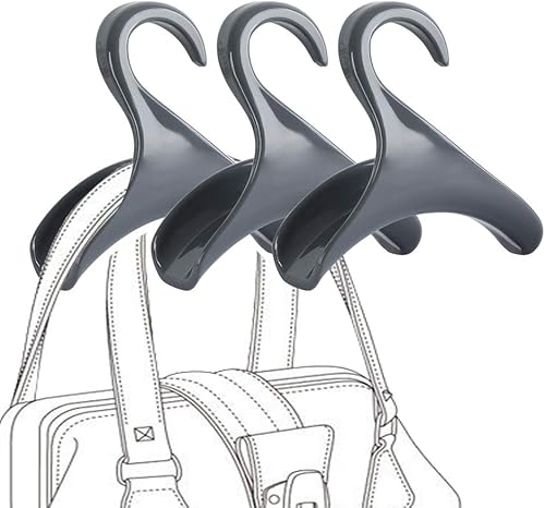 Miniatura 7 de Percha para barra de armario Organizador de almacenamiento de bolso Perchas acrílicas para colgar bolsos, mochilas, carteras, crossovers, bolsas