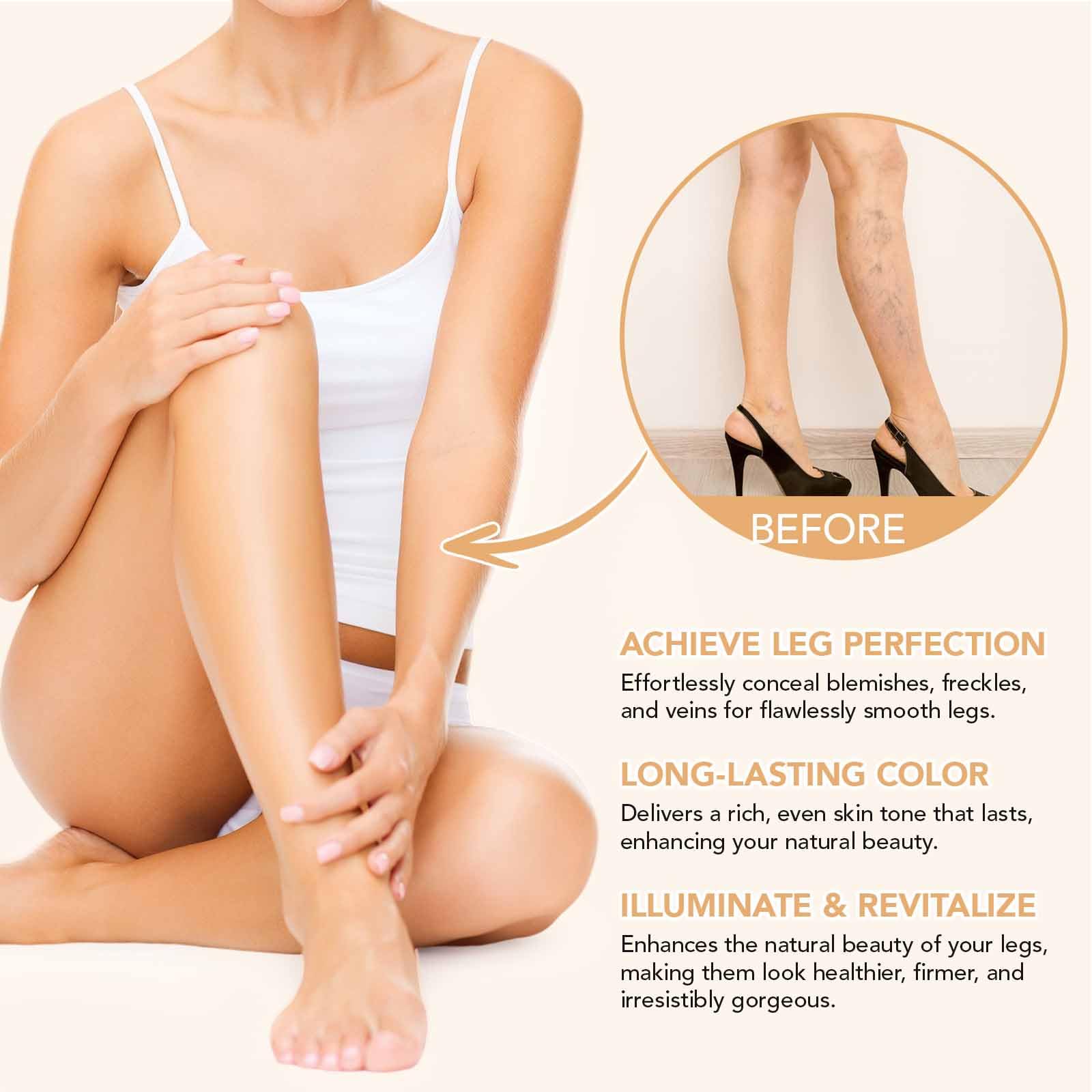 Waterproof Leg and Body Makeup, Long Lasting Skin Perfecting Body Foundation - Image 2