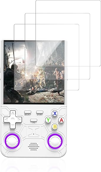 3 Pack Screen Protector for R36 ULTRA Retro Handheld Game Console, 9H Hardness Tempered Glass for R36 ULTRA Retro Handheld Game Console,Anti-Scratch, HD Clarity,Bubble Free