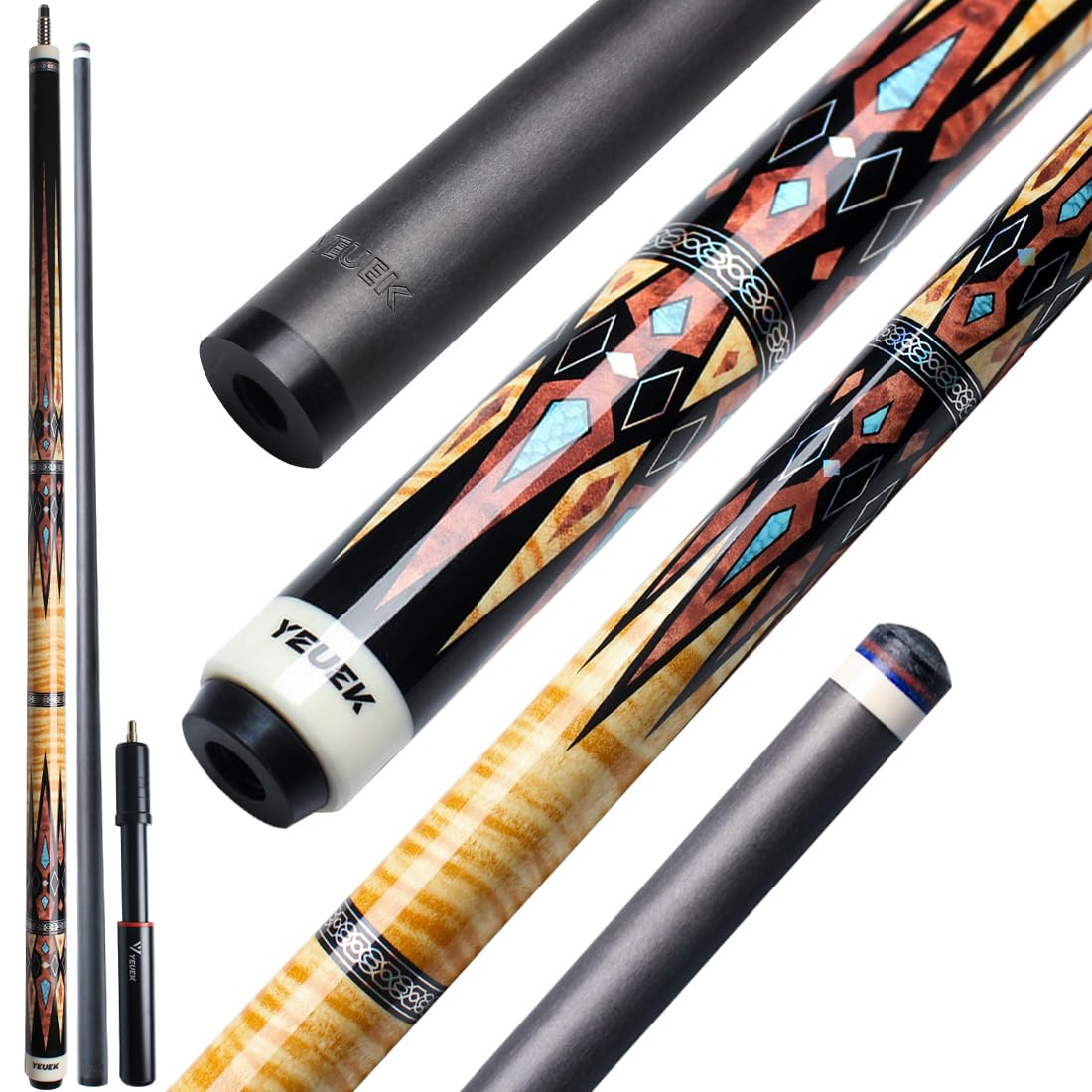 Amazon.co.jp: YEUEK カーボンファイバープールキュー 11.5mm/12.5mm