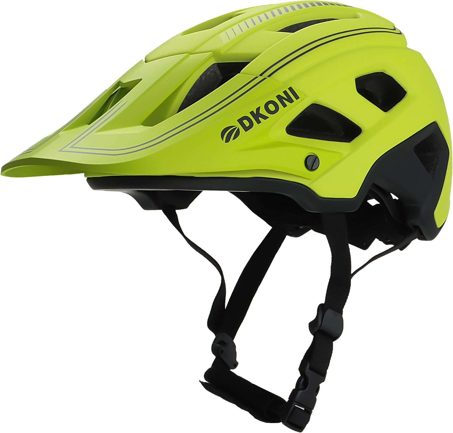 DKONI Youth Adult Unisex Bicycle Helmet - Lightweight Adjustable 54-61cm with Removable Visor and Removable Pads 17 Large Vents