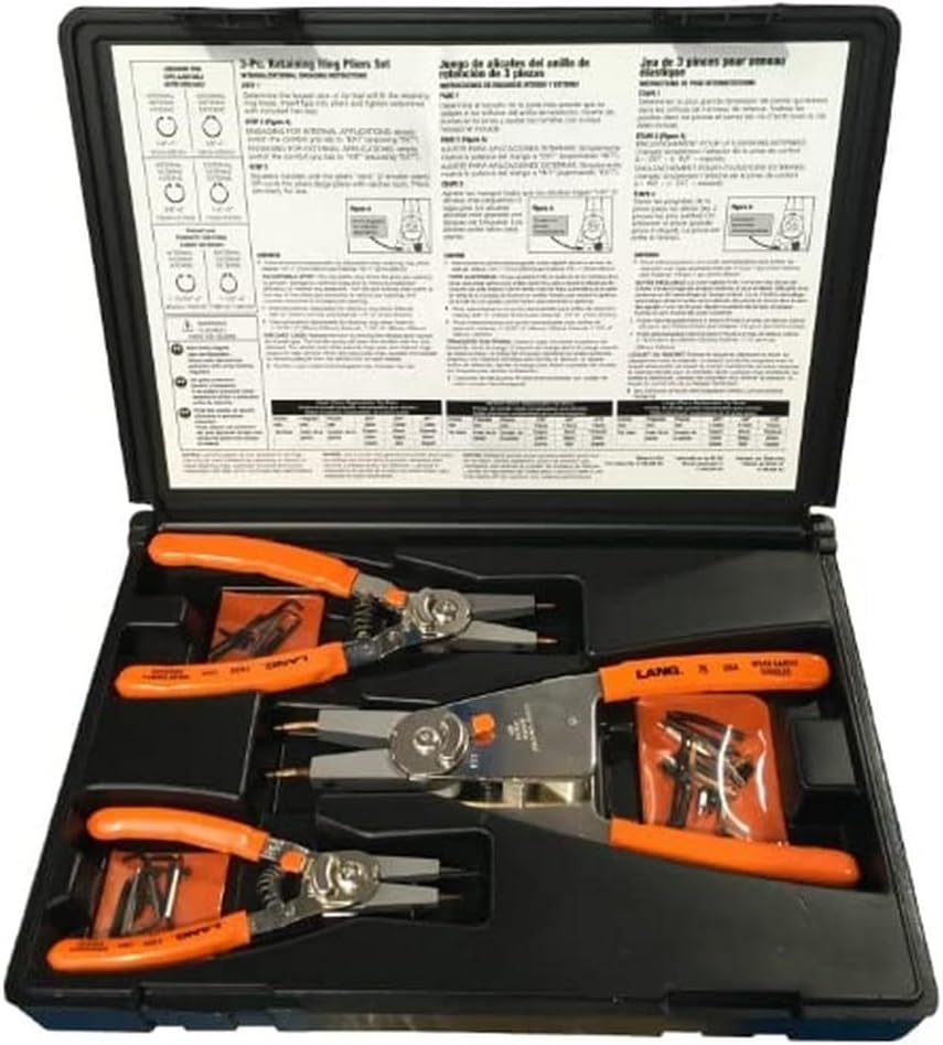 A & E Hand Tools Snap Ring Plier Set (1465), One Size