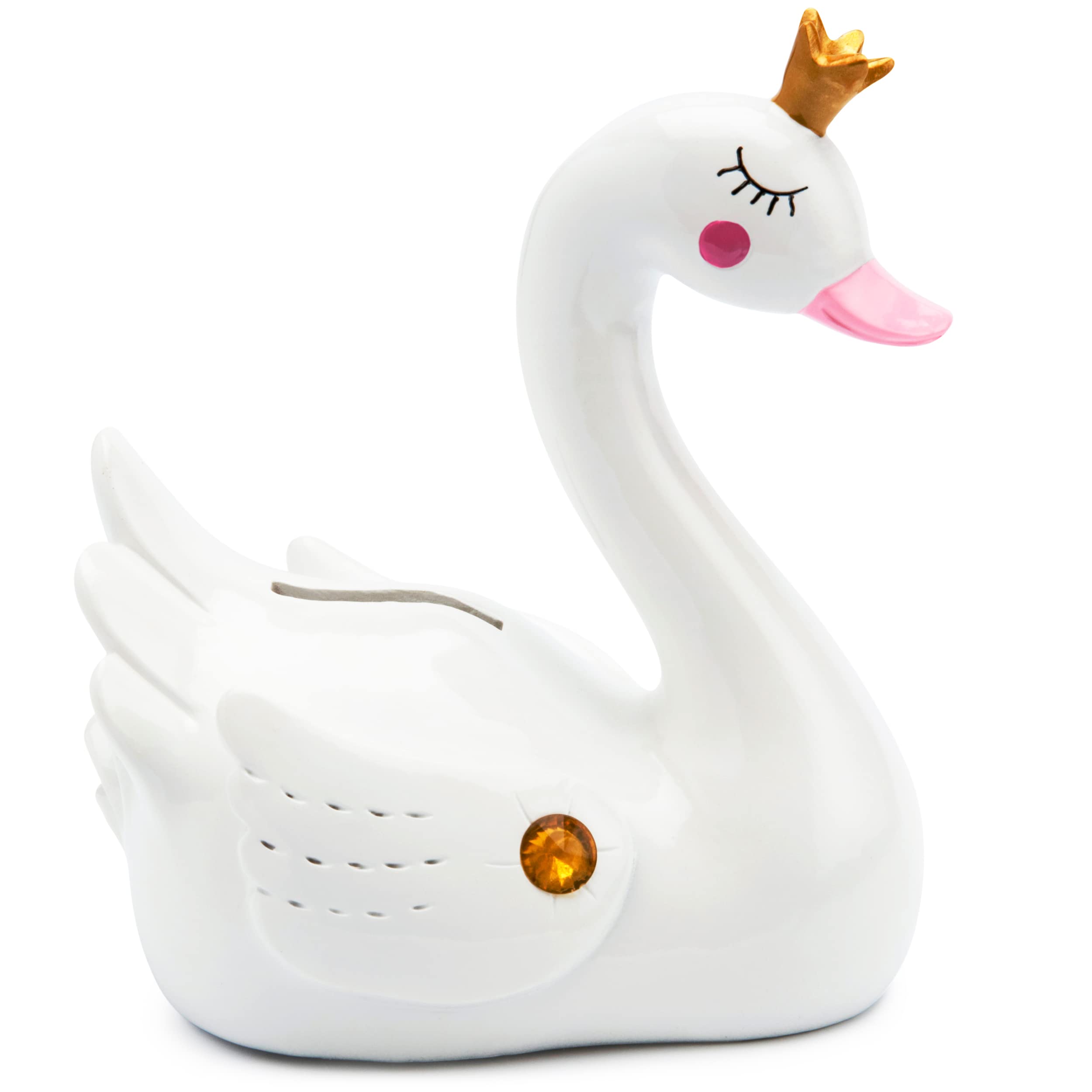 Mousehouse Gifts White - Swan Piggy Bank For Lasting Memories, Bird Money Box For Children