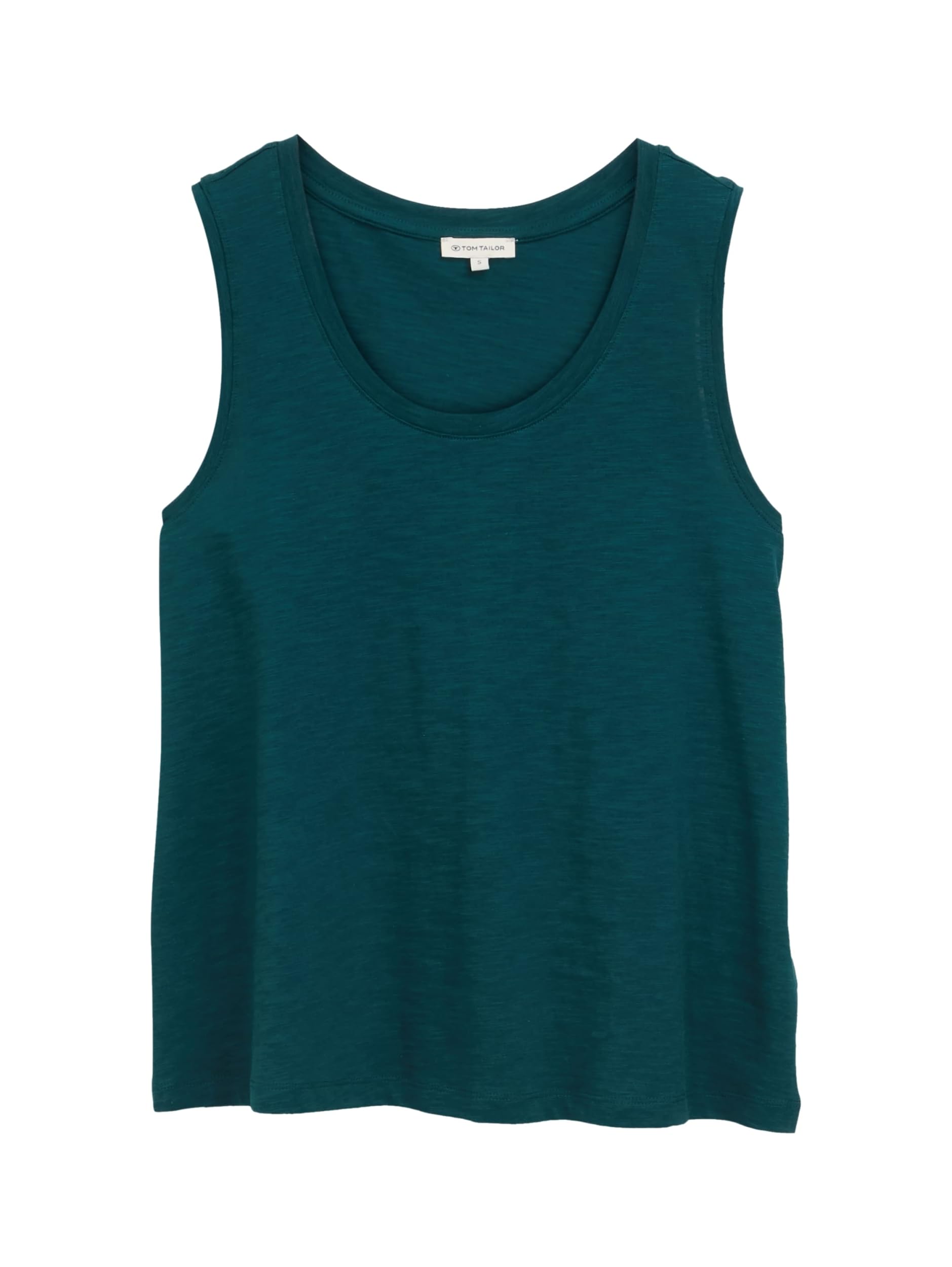TOM TAILOR Women's Top, 27528 - Dark Teal Green, M