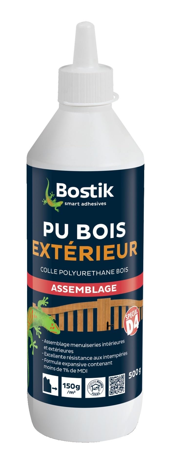 Colle bois PU extérieur Agrobois biberon 500g - BOSTIK - 30610777