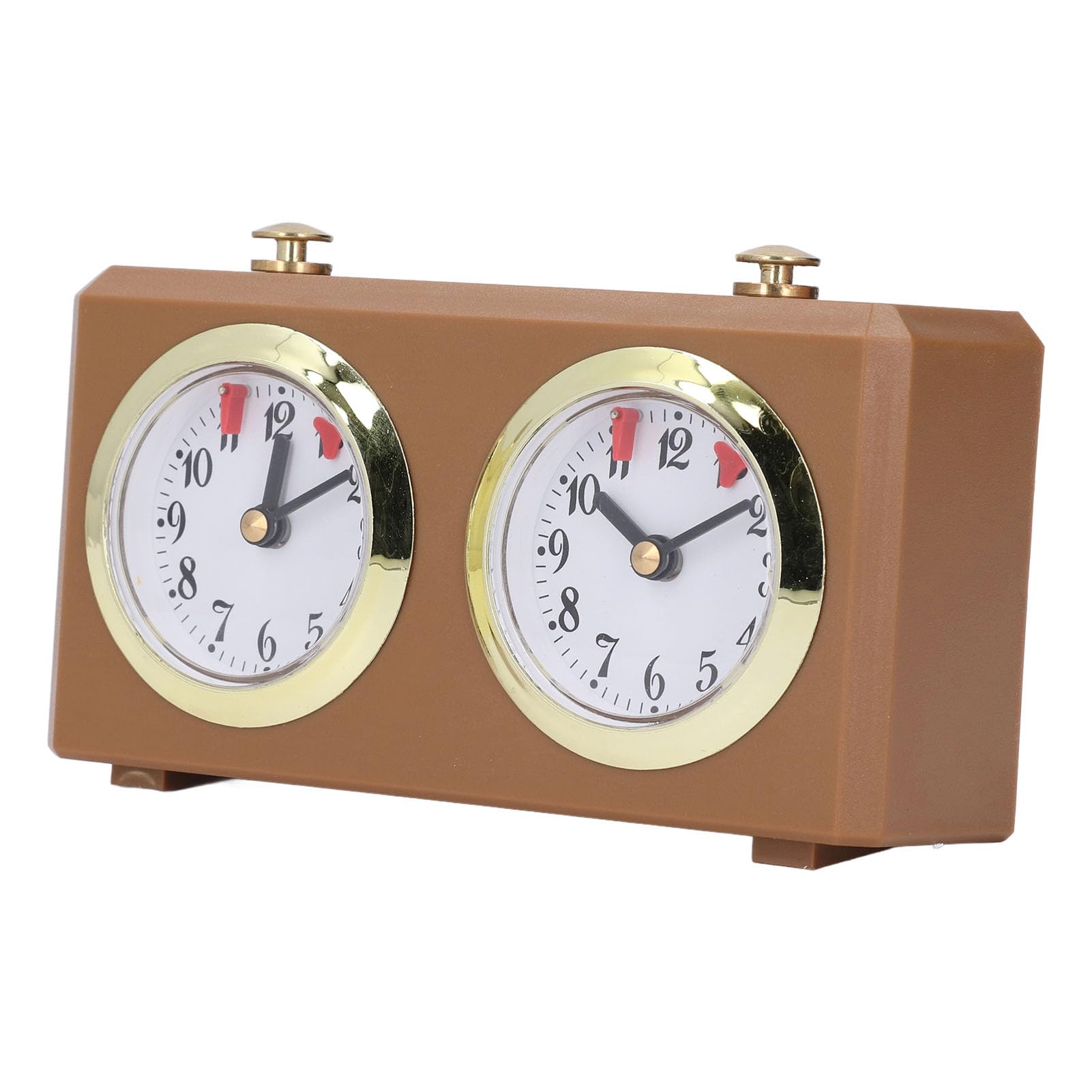 Reloj de Ajedrez Mecánico, No Requiere Batería Reloj de Ajedrez Digital Portátil Vintage para Partidos de Ajedrez, Mejore Sus Habilidades de Ajedrez en Cada Juego con (Broncearse)