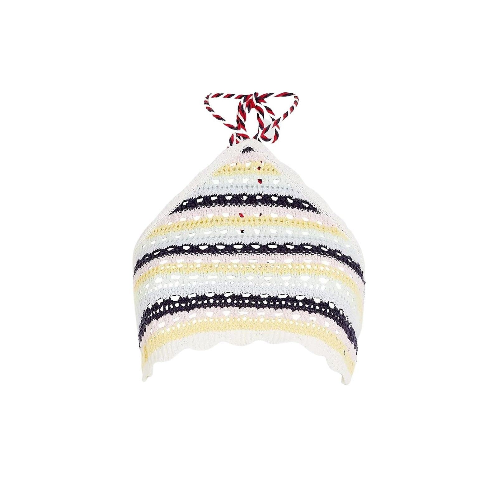 Tommy Jeans Top de mujer con cuello halter Summer Crochet, vainilla, S